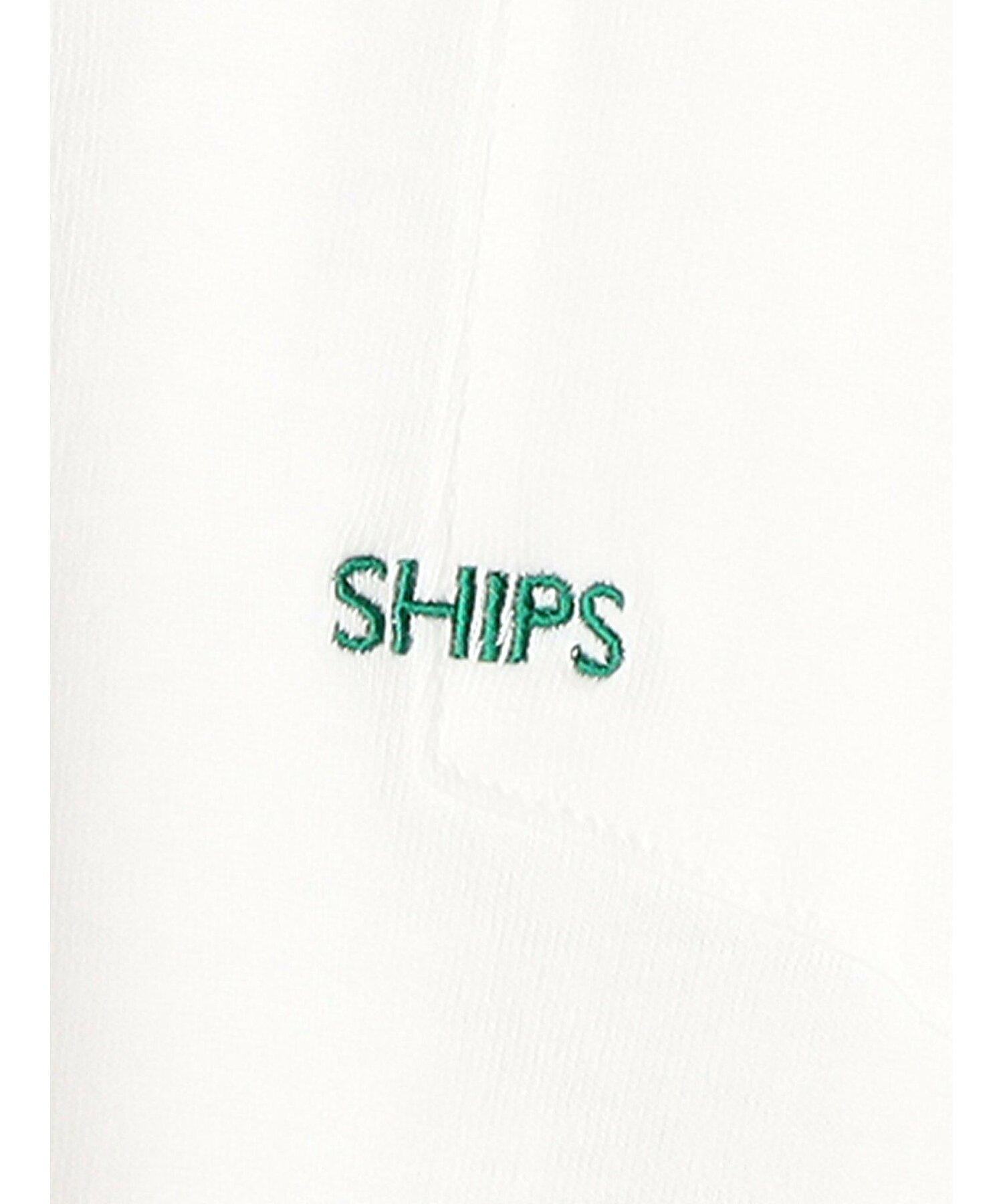 *SHIPS: マイクロ SHIPSロゴ ポケット Tシャツ